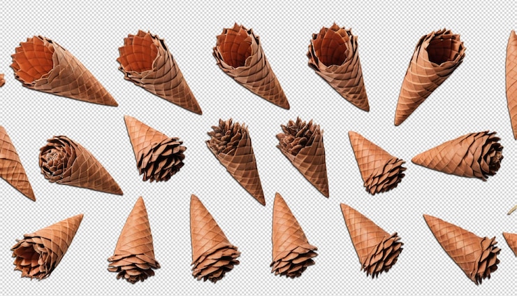 PSD cones shape sweet summer delights