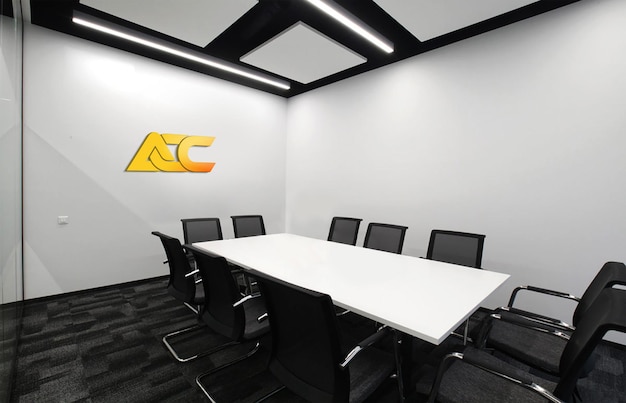 Conference room logo mockup