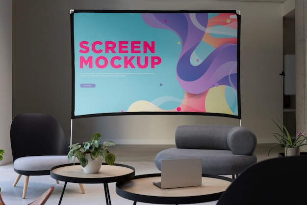 PSD conference room mockup design