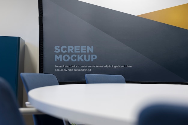 PSD conference room mockup design