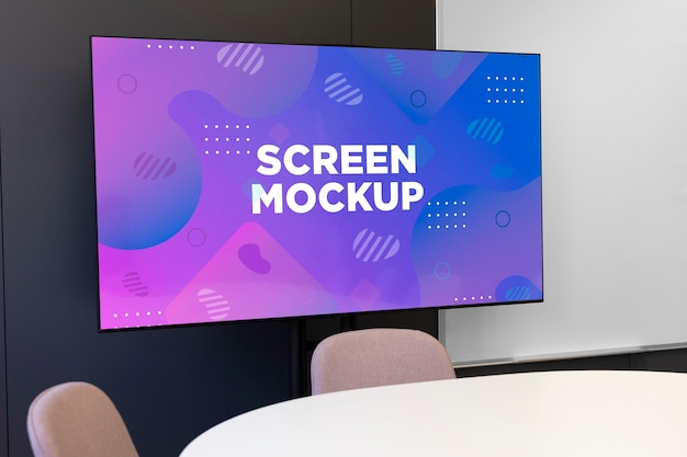 PSD conference room mockup design