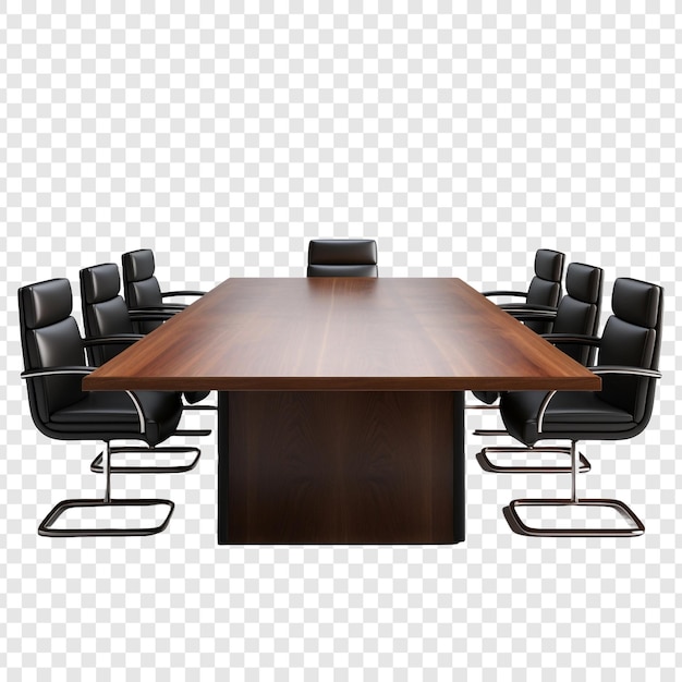 Conferentietafel geïsoleerd op transparante achtergrond