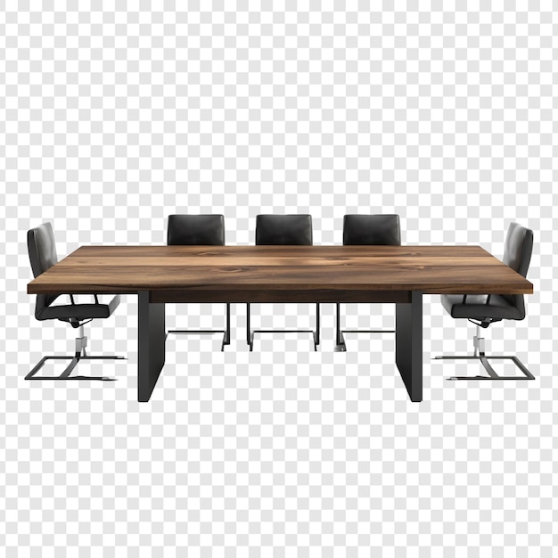 PSD conferentietafel geïsoleerd op transparante achtergrond