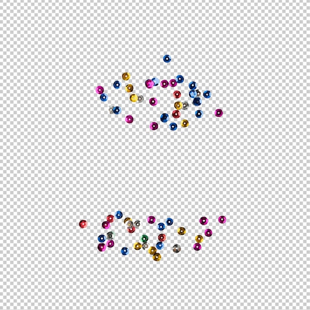 PSD confetti party decoration cutout psd file