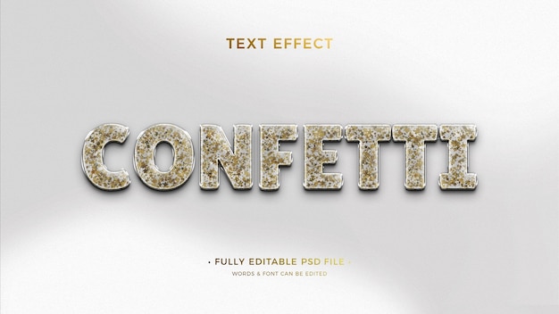 Confetti text effect