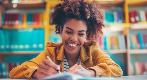 Confident black college girl