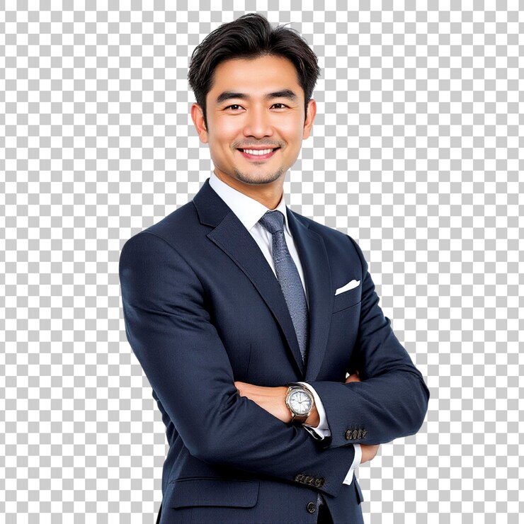 PSD 자신감 있는 사업가 의 초상화