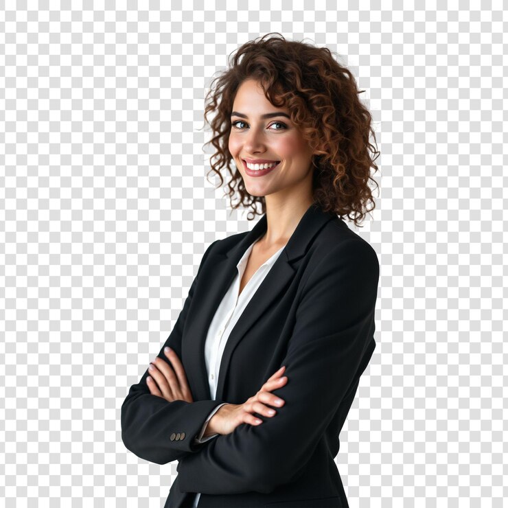 PSD confident businesswoman portrait