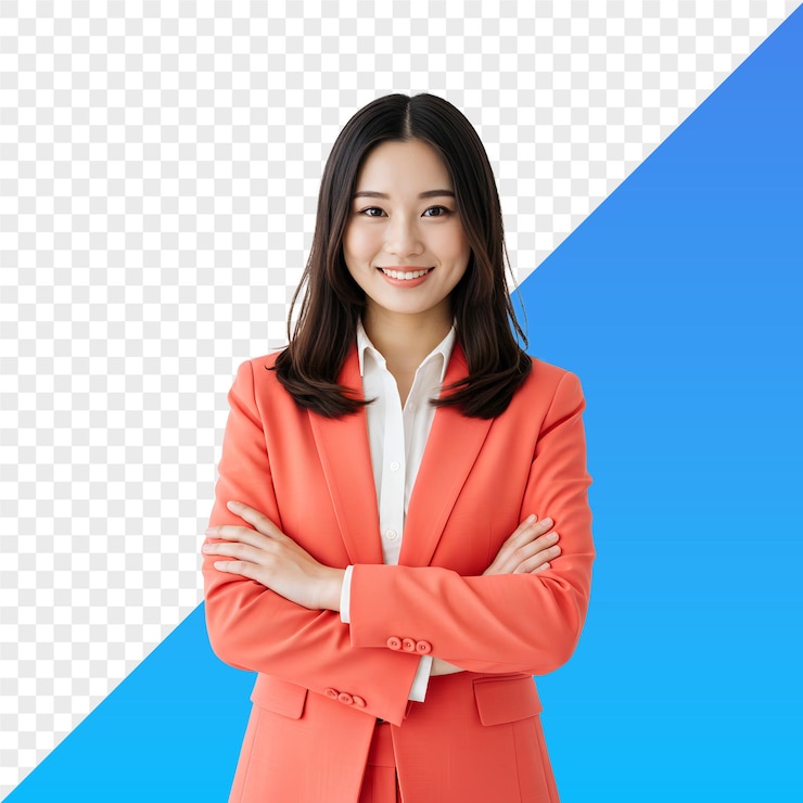 PSD 자신감 있는 사업가 의 초상화