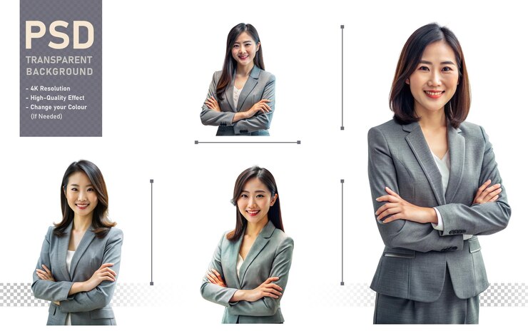 PSD 자신감 있는 사업가 의 초상화