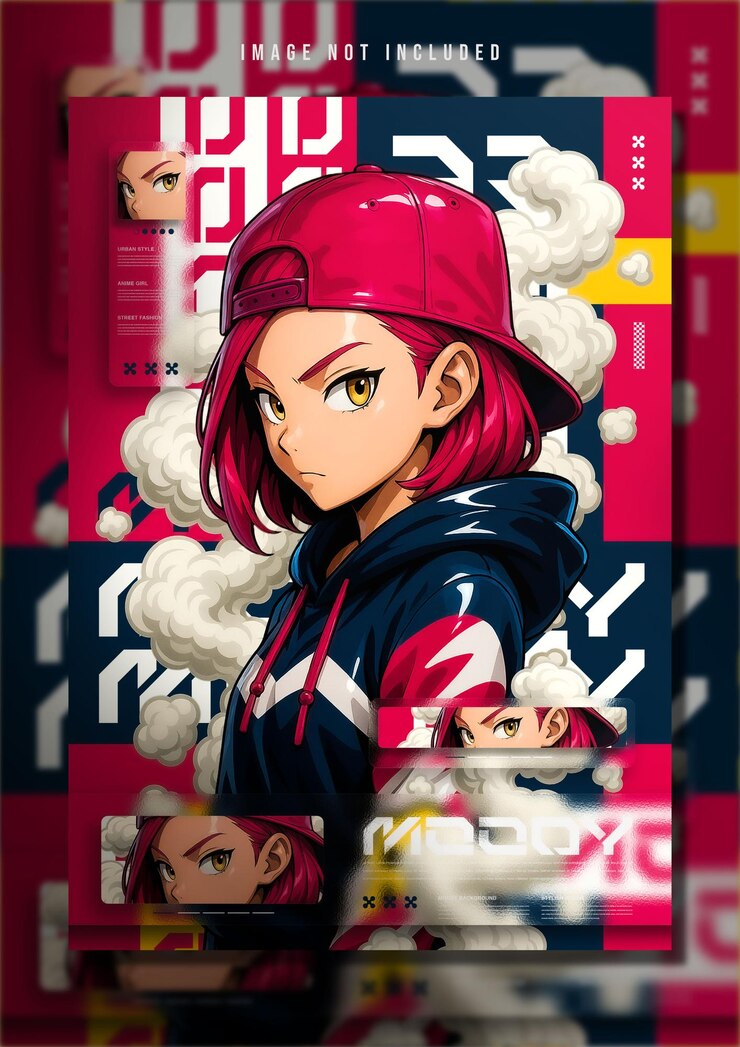 PSD 自信のある女の子のフライヤーポスターデザイン