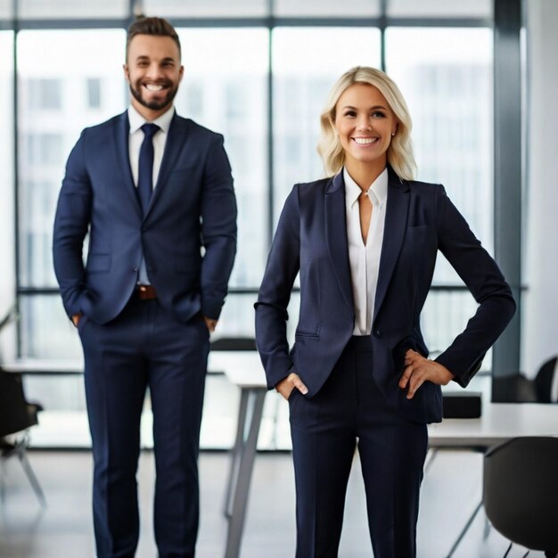 PSD confident male entrepreneur smiling while standing