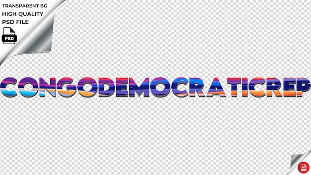 PSD congodemocraticrep typografia płaska kolorowa tekst tekstura psd przezroczysta