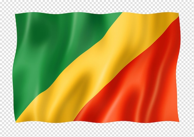 Congolese vlag geïsoleerd op witte banner