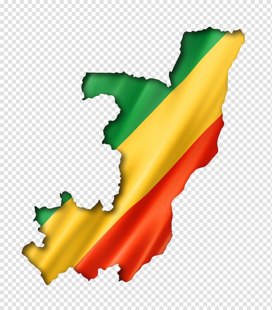 Congolese vlag kaart