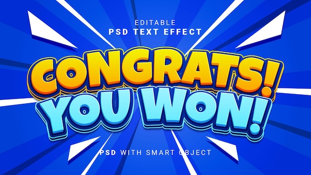 Congrats text effect