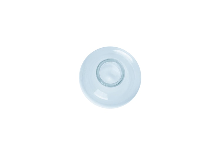 PSD the conical flask is empty of blue glass view from above isolated png