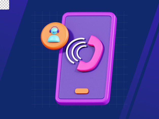 Connection and connectivity 3d icon pack phone talk