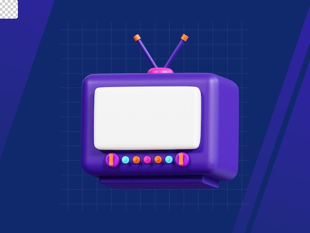 Connection and connectivity 3d icon pack television digital