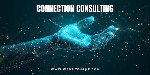 PSD connection consulting thumbnail design background