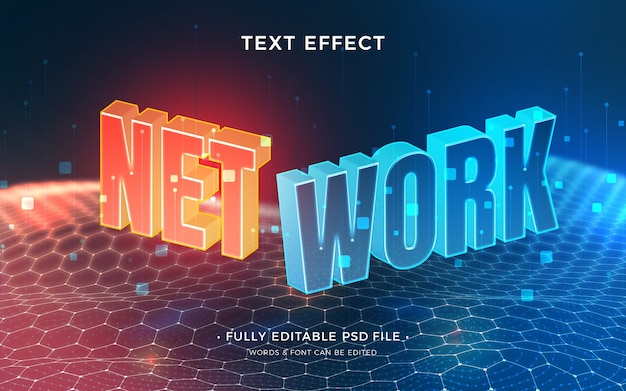 PSD connection text effect