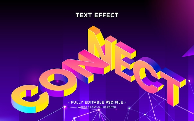 PSD connection  text effect