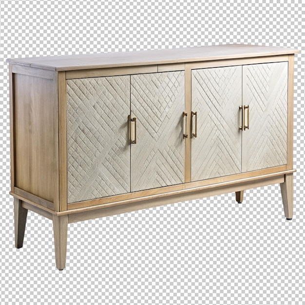 PSD console cabinet on transparent background