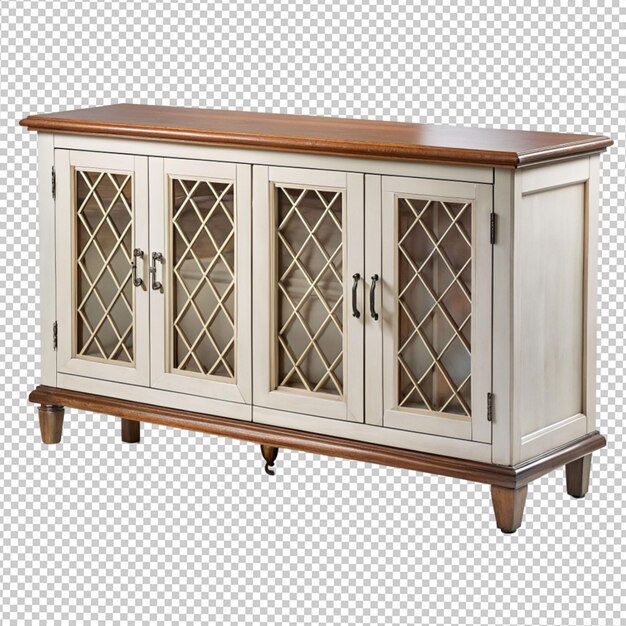 Console cabinet on transparent background