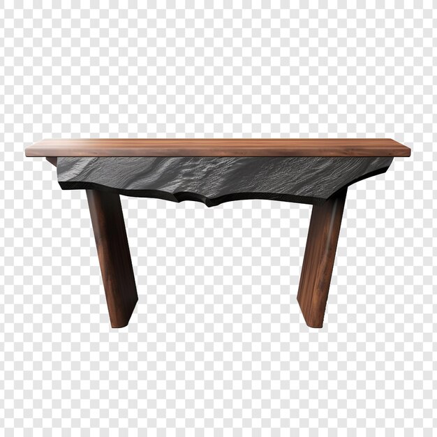 PSD console table isolated on transparent background