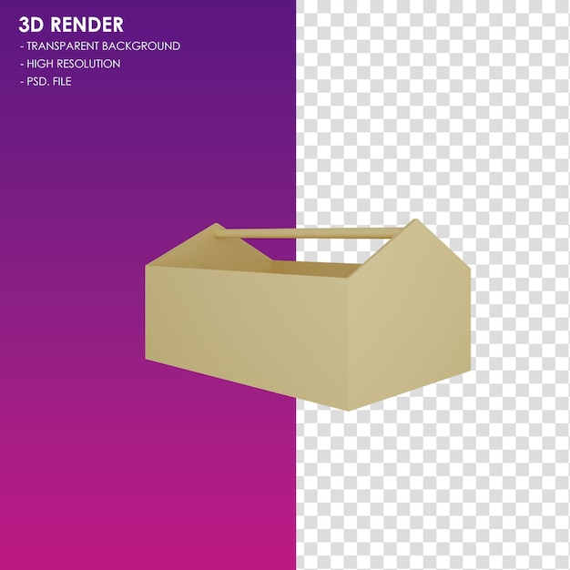 PSD constructie van een 3d-iconbox