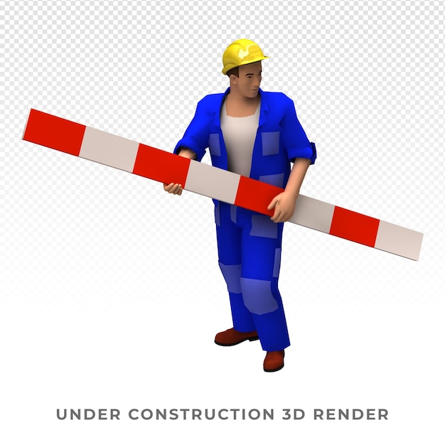 Under construction 3d render