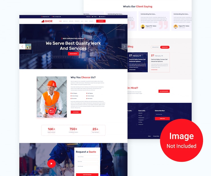 PSD construction and industry website template