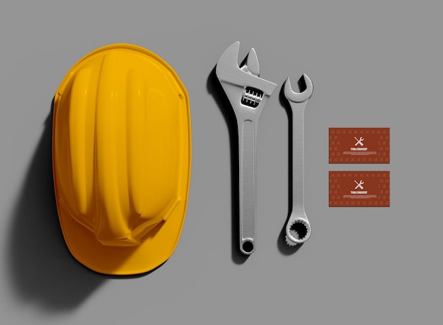 Construction branding mockup