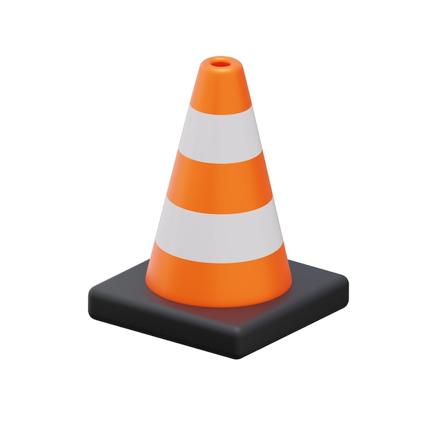 PSD construction cone 3d icon construction