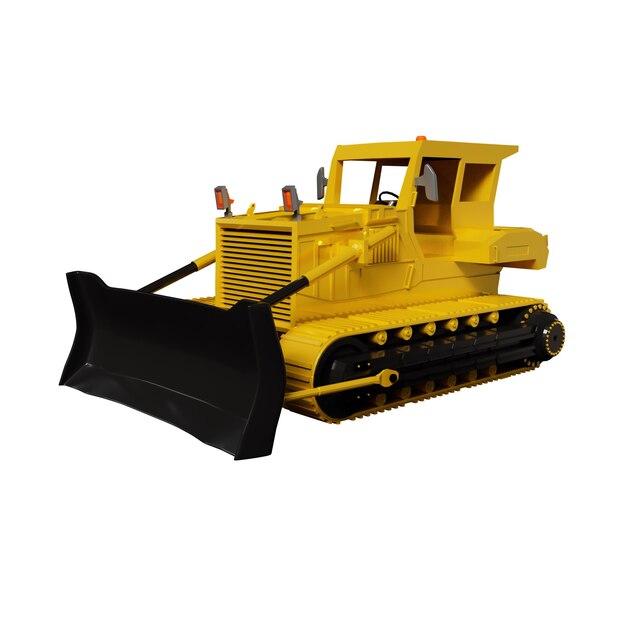 PSD construction equipment 3d illustration