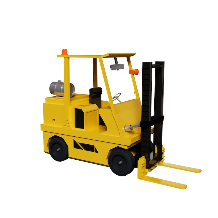 PSD construction equipment 3d illustration