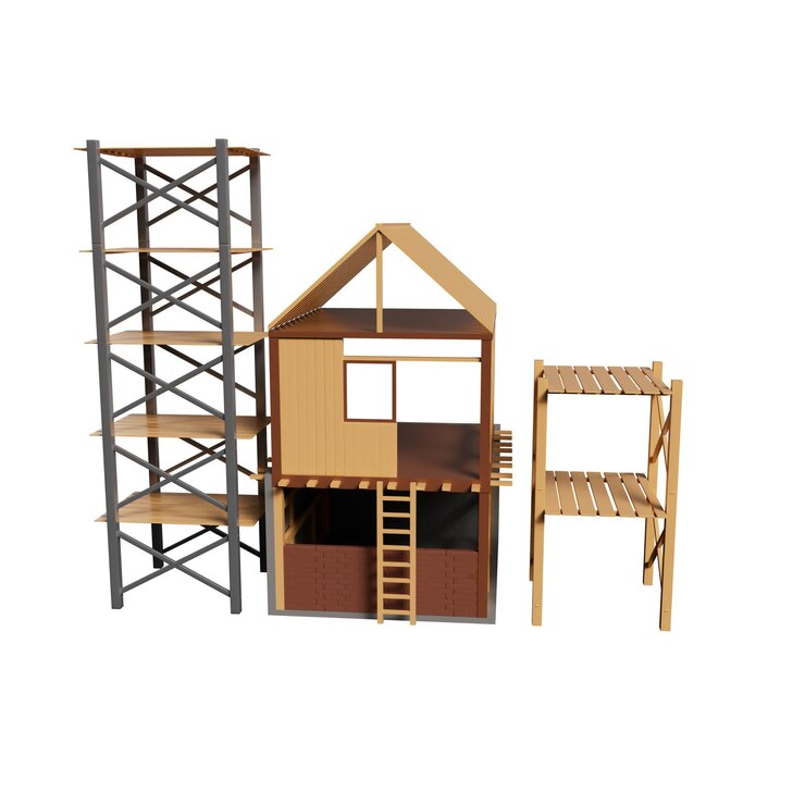 PSD construction equipment 3d illustration