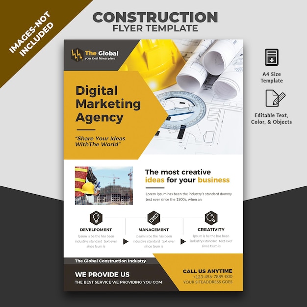 PSD construction flyer