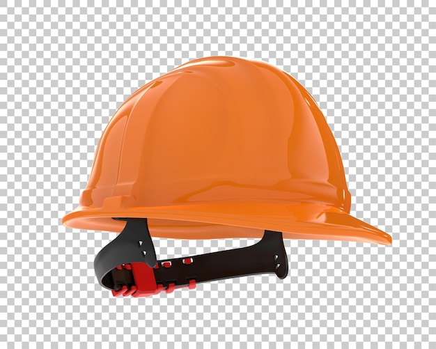 Construction hat on transparent background 3d rendering illustration