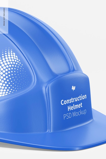 PSD construction helmet mockup, close up