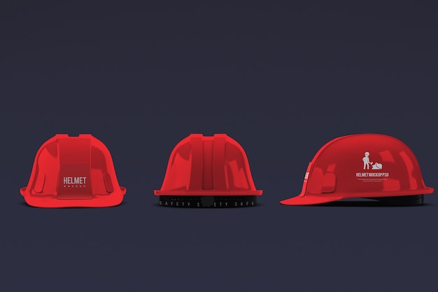 PSD mockup di casco da costruzione isolato