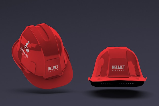 Mockup di casco da costruzione isolato