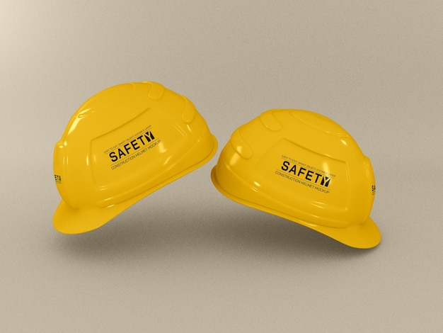Construction helmet mockup