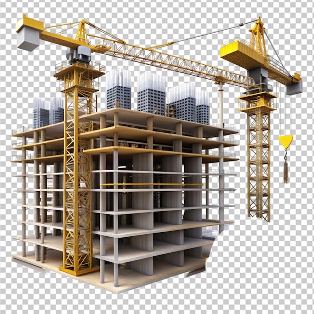 PSD construction png on transparent background