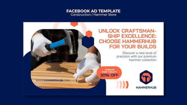 Construction project facebook template