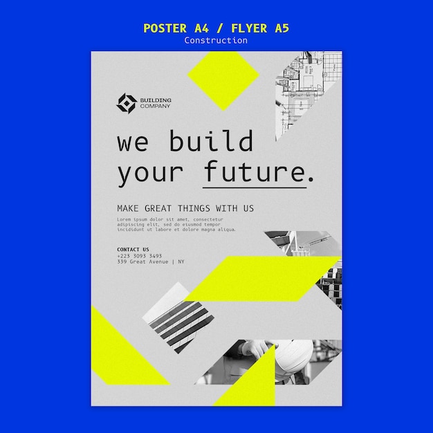 construction project  poster template