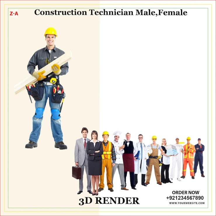 PSD construction technician malefemale