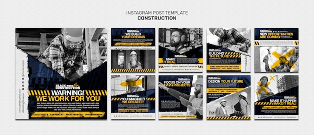 PSD construction template design