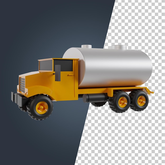 PSD construction vehicle 3d render image