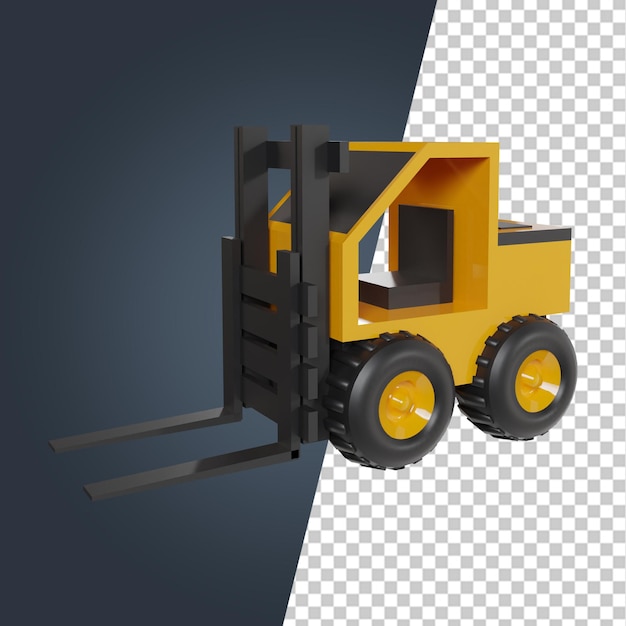 Construction vehicle 3d render image